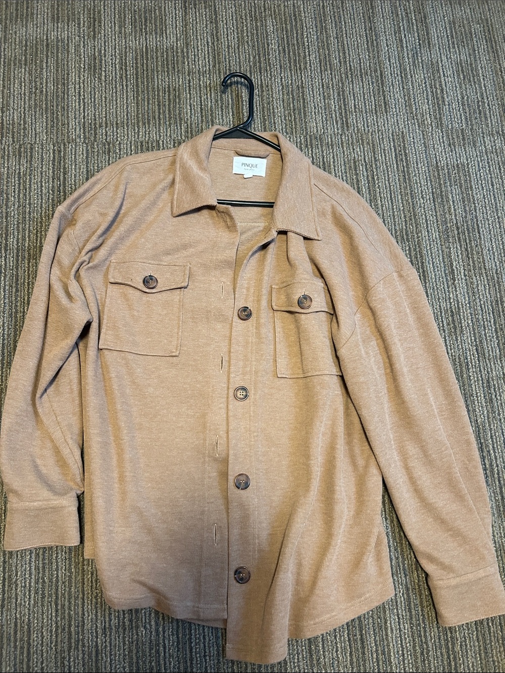 PINQUE Women’s Light Brown Shirt Jacket